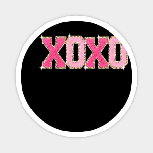 Chenille Patch Sparkling XOXO Valentine Day Heart Love Gift Magnet